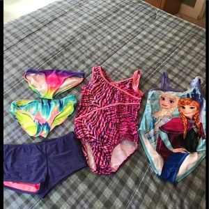 Bathing Suit Bundle, Girls Size Small (6-6X)